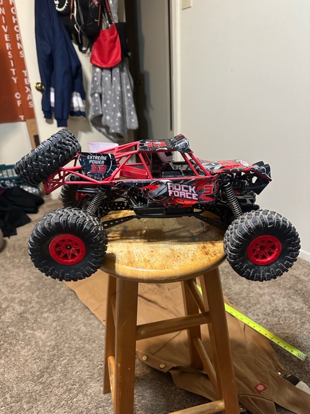 Vintage Traxxas Rock Force 4x4 RC “triple red” buggy 00s